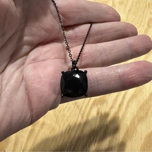 New 806(sister co) to Pink Panache black stone necklace with black hardware